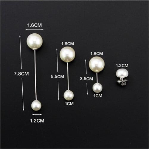 1set Fashion straight pins needles for brooch,double pearl sweater buttons safety,necktie decoration pins,scarf pin accessories