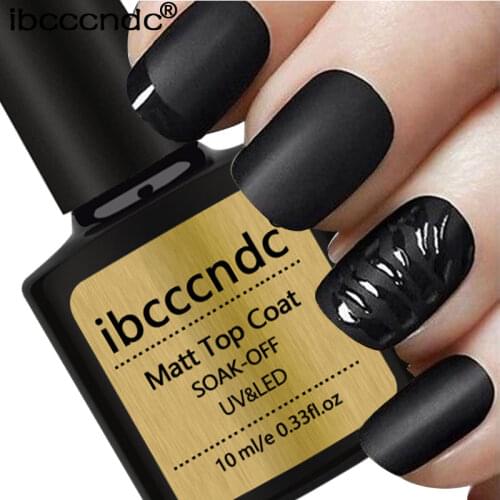1pc 10ml Matt Top Coat Matt Nail Polish Semi Permanant UV Lamp For Manicure no Wipe Long Lasting Topcoat
