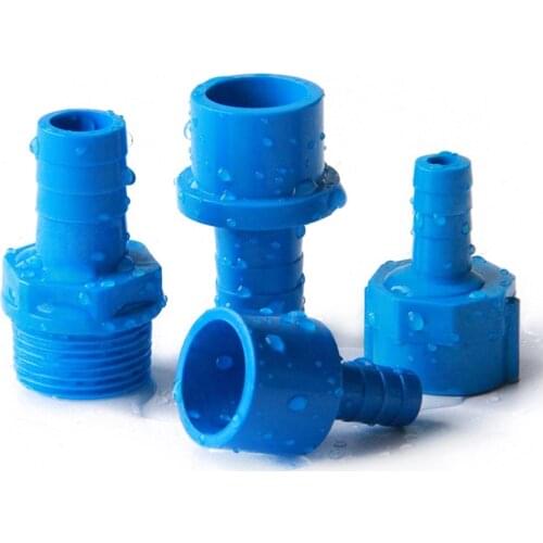 10pcs PVC Pipe Fitting 17 Sizes Hose Barb Tail 1/2" 3/4" Female/Male Connector Pagodas Joint Pvc Pipe Adapter for Irrigation