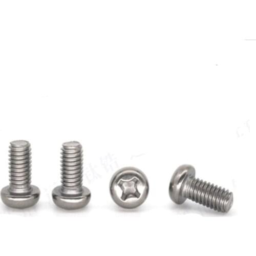 20pcs phillips titanium round pan head machine screw M1.2 M1.4 M1.6 M2 M2.5 M3 M4 M5 M6
