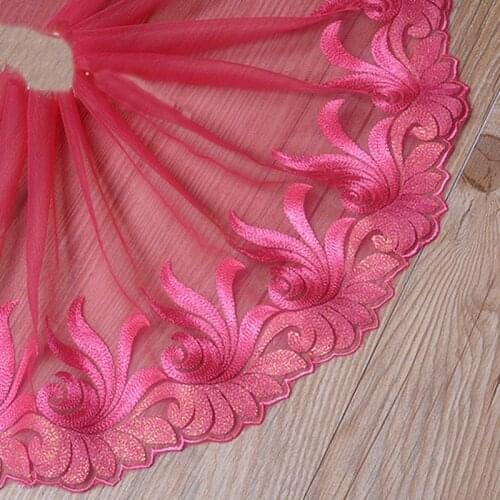 20Yards Embroidered Lace Trim Fabric Sewing on Applique Patches for DIY Handmade Clothing Evening Dress Home Decoration 20cm