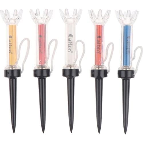 5pcs/set Golf Tees With Original Package Plastic Step Down Golf Ball Tee Holder Local Ret 90mm Training Practice Tees HOT