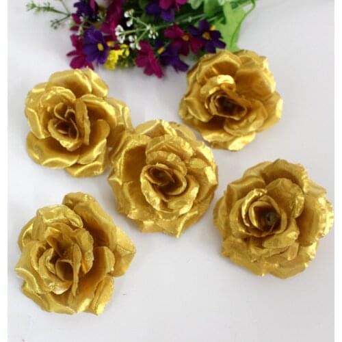 WedFavor 50pcs 8cm Artificial Silk Rose Flower Heads Wedding Rose Flowers For DIY Hair Garland Dress Brooch Accessories