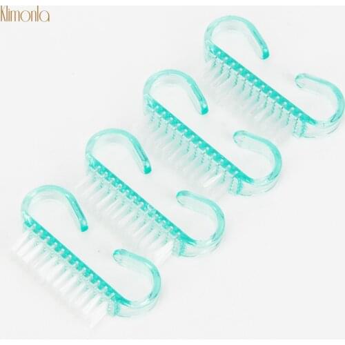 50pcs/lot Acrylic Nail Dust Cleaning Brush Plastic Handle Small Angle Nail Brush Fingernail Art Manicure Nail Cleaner Tools