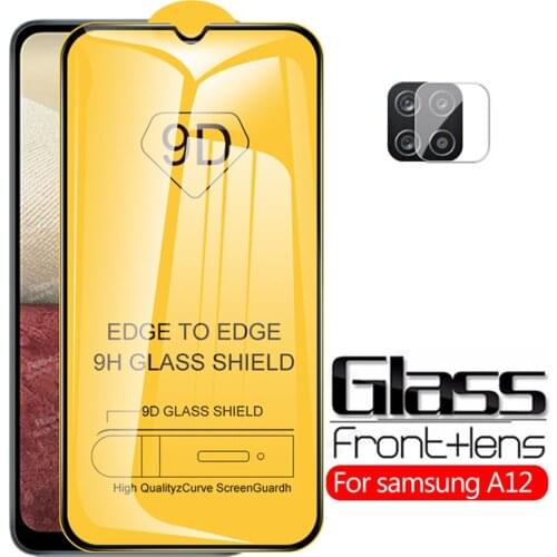9D Full Glue Protective Glass For Samsung Galaxy A12 A 12 6.5" A125F Phone Camera Lens Screen Protector Tempered Glas Cover Film