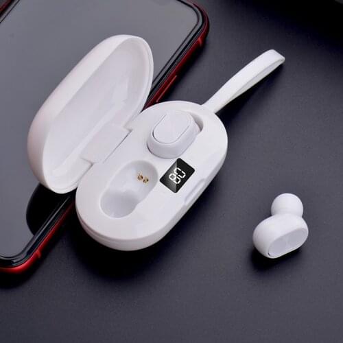 Wireless Bluetooth Earphones Tws Earbuds Stereo Super Bass Headsets Sweat Proof Earbuds In-ear Headphone White Earbuds