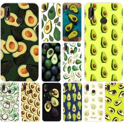 161H Avocado fruit art pattern Soft Silicone Tpu Cover Case for huawei p 20 lite pro y6 2017 mate 10 lite