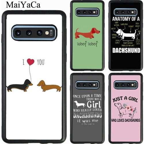Dachshund Doxie Floral Case For Samsung Galaxy A71 A51 A21S A40 A50 A70 A20e A31 M21 S9 S10 S20 Plus Note 20 Ultra