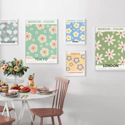 William Morris Flower Market Leaf Vintage Wall Art Canvas Painting Nordic Posters And Prints Wall Pictures For Living Room Decor