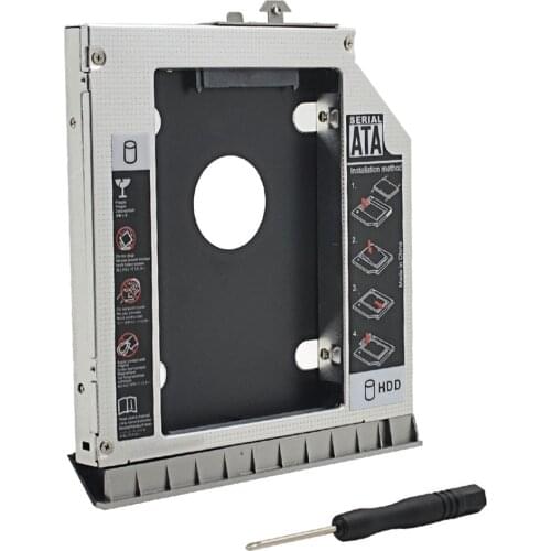 For HP EliteBook 8470P 8460W 8460P 8470W 2nd HDD Caddy 12.7mm SATA 3.0 2.5" SSD With Dual LED HDD Enclosure Case Up To 1TB