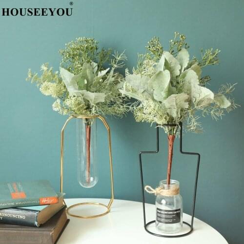 Hybrid Plant Bouquet Fake Artificial Cineraria Green Leaves Diy Arrangment Wreath Home Wedding Decoration Flowers