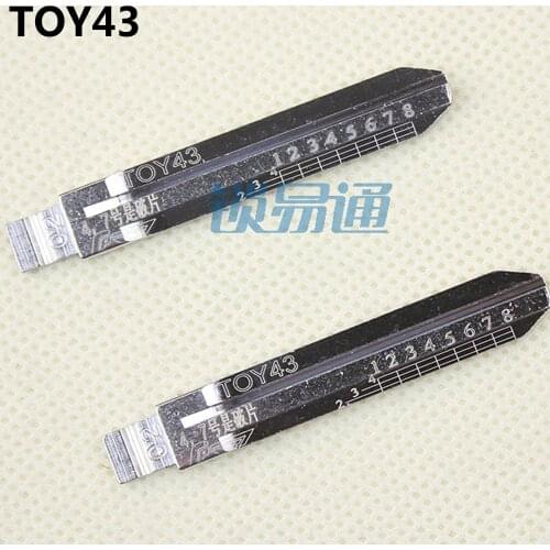 10PCS/LOT TOY43 Engraved Line Key For 2 in 1 LiShi For Old Version Toyota Scale Shearing Teeth Blank Key Blade
