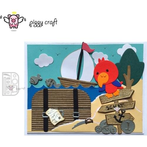 Piggy Craft metal cutting dies cut die mold Treasure chest decoration Scrapbook paper craft knife mould blade punch stencils die