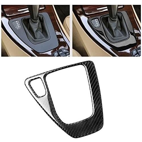 Soft Carbon Fiber Car Control Gear Box Shift Panel Frame Cover Sticker for BMW E90 3 Series 2005-2012 318i 320i 325i 330i 335i