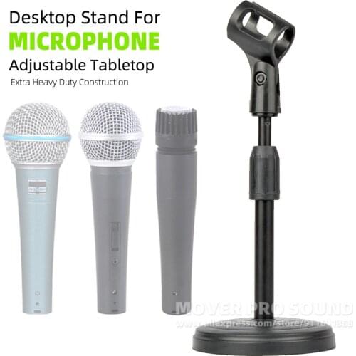 For SHURE SM58 SM57 SM58S Beta 57A 58A SM 58 57 58S Tabletop Microphone Stand Desktop Boom Mount Table Desk Mic Bracket Holder