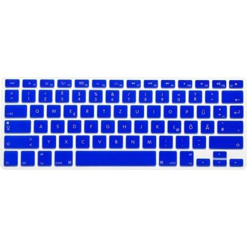 German Silicone Keyboard Cover 5PCS Multicolor Protector for Macbook Air /Pro/Ret 13 /15 /17" (US Version, German)