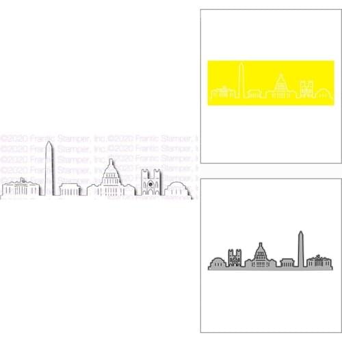 New City Center Skyline Craft Embossing Mold 2021 Metal Cutting Dies for DIY Decorative Scrapbooking Album Card Making No Stamps