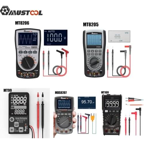 MUSTOOL MT8206 MDS8207 MT8205 MT99 MT109 2 in 1 Digital Intelligent Handheld Storage Oscilloscope Multimeter Current Voltage