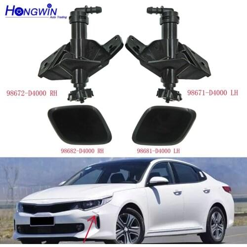 Pair Front Bumper Headlamp Headlight Washer Nozzle Jet Cap Cover For Kia Optima K5 2015 2016 2017 2018 98671-D4000&98672-D4000