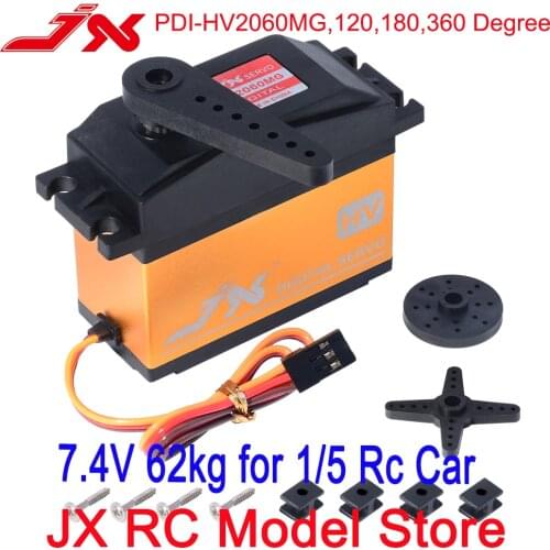 PDI-HV2060MG 60KG Large Torque 120 180 360 Digital Servo 7.4V Metal Case For RC Model RC Crawler Parts 1/5 Rc Car Helicopter