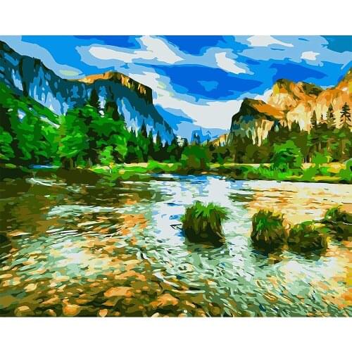 Landscape Nature Lake Cross Stitch Patterns DIY Embroidery Painting Needlework Handmade Handicraft Halloween Promotions Needle