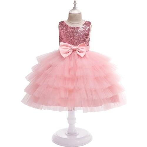 Girl Sequin Princess Dress For 5 6 7 8 9 Toddler Girl Clothing Children Birthday Wedding Party Costume Kids Tutu Bow Dresses