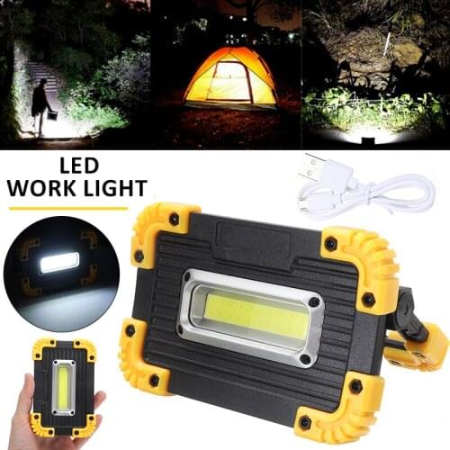 1pc 5W Work Lamp LED Portable Lantern Waterproof 3 Modes Lighting Emergency Lamp USB Rechargeable Camping Floodlight