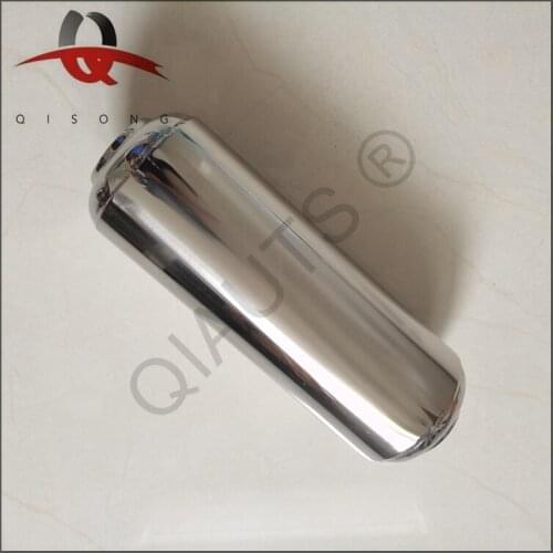[QISONG] 2.5Inch Exhaust Hotdog Resonator Muffler Silencer-Pipe Long Stainless Steel