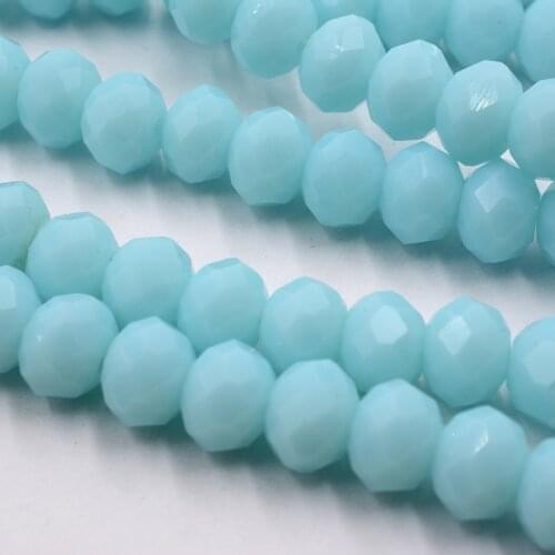 Sea Blue Color 4/6/8mm Crystal Beads Multicolor Sapcer Glass Beads for Jewelry Hand Ring Necklace Making DIY Wholesale