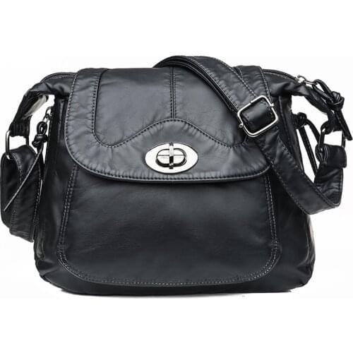 Crossbody Bags For Women Vintage Handbags Female Soft Washed Leather Purses and Handbags Designer Bags Famous Brand Women Bags