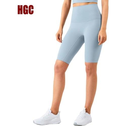 2021 Bermuda Shorts For Women High Waist NO FRONT SEAM Gym Shorts Workout Running Leggings Naked-feel Fabric Fitness Joggers