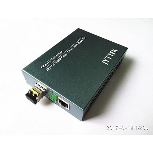 10/100/1000M, SFP Fiber Media Converter, Double fiber External PSU 60KM 1550NM LC