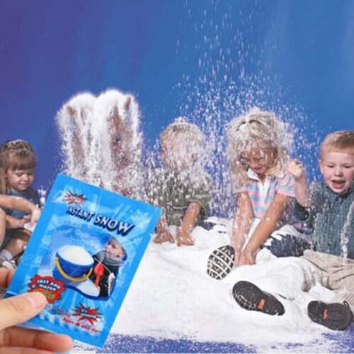10pcs Fake Snow Artificial Snow Instant Snow Powder Fluffy Snow DIY Cloud Slime Frozen Christmas Party Decorations for Home Shop
