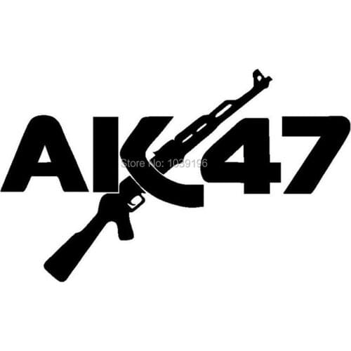 10 x New Design Creative Cartoon Car Stickers AK47 Gun Auto Decal Car Bumper Sticker Reflective Pattern Vinyl
