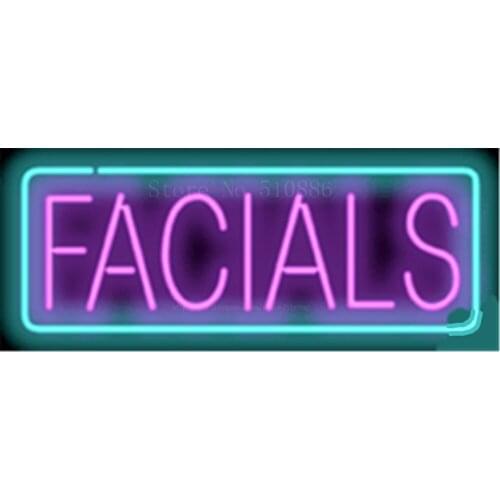 17*14" Facials NEON SIGN REAL GLASS BEER BAR PUB LIGHT SIGNS store display Packing Garage Bulbs business Advertising Lights