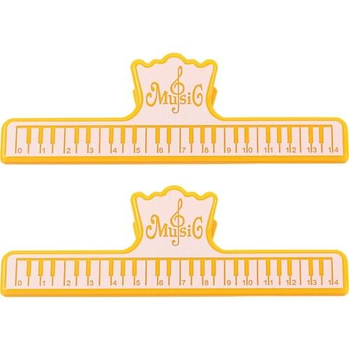 2Pieces Musical Piano Guitar Note Book Page Clips Stationery Folder Clips