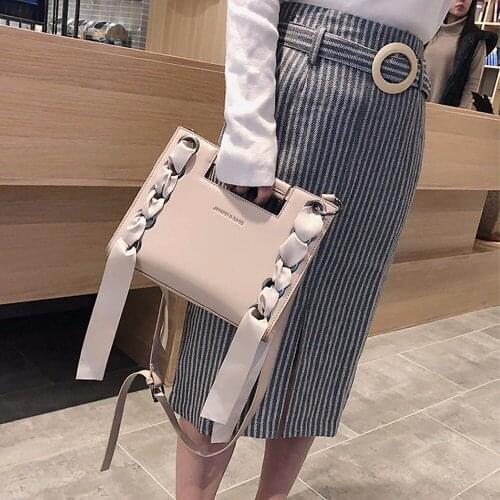 Brand Women Vintage Messenger Bags PU Leather Handbags Womens Ribbons Shoulder Bags Designer Female Cute Rivet Ladies Bag CC-45