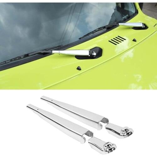 For Suzuki Jimny 2019+ Car Front Rain Wiper Decoration Cover Trim Chrome ABS Exterior Auto Molding Styling