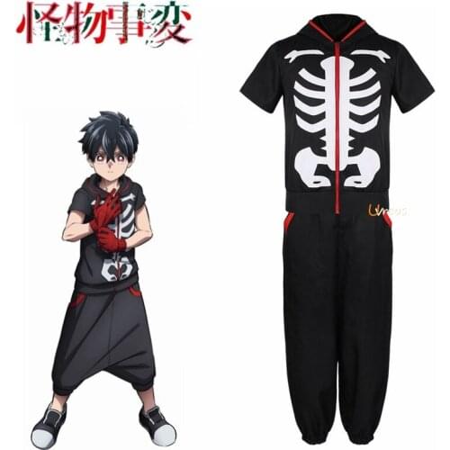 Anime Kemono Jihen Kabane Kusaka Cosplay Costume Top Pants Outfits Halloween Carnival Suit anime halloween