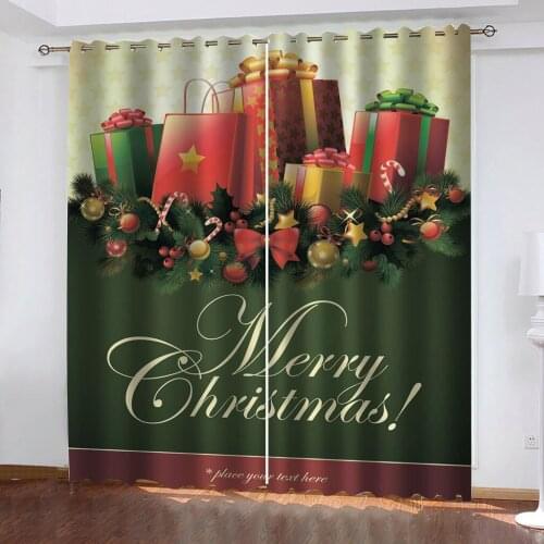 Beautiful Photo Fashion Customized 3D Curtains christmas curtains Beautiful Photo Fashion Customized 3D Curtains