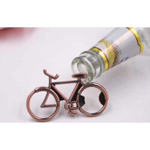 Metal Beer Bottle Opener Cute Bike Bicycle Keychain Key Rings For Lover Biker Bottle Openers Creative Gift For Cycling lin2360