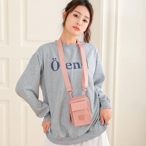 Fashion Cute Mini Bag Women Waterproof Nylon Bag Ladies Small Crossbody Bags Women Mobile Phone Bag Multipockets Coin Purses Bag