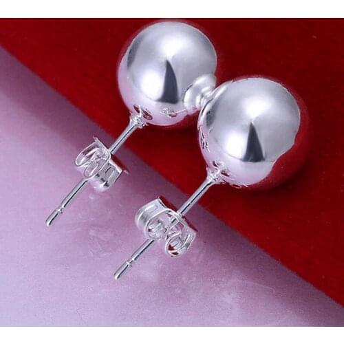 Fashion jewelry Earring For Women, Plated Earrings 10M Bean Earrings E074 /KWNREAZE APNJOEWR silver color