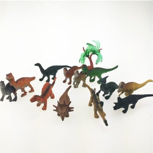 12pcs/set Dinosaur Figures Set Toy Dinosaurs Model Plastic Static Animal Decoration Figures