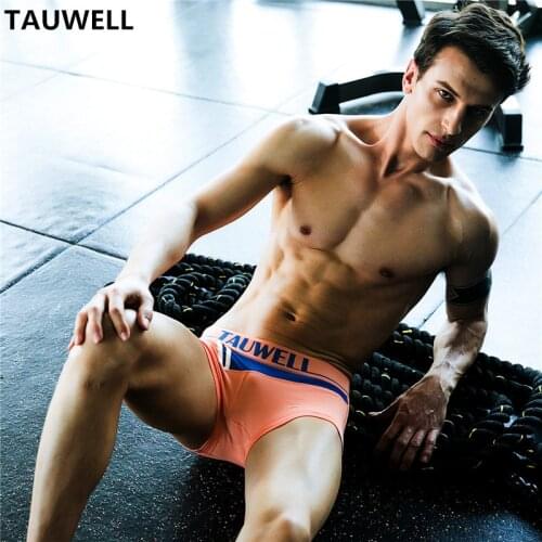 TAUWELL Mens Underwear U-pouch Bag Push Up Body Shaping Cotton Soft Low-waisted Sexy Boxers