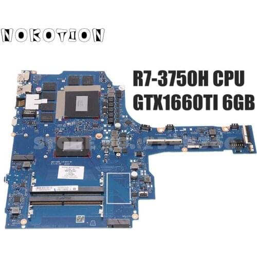 NOKOTION L71932-001 L71932-601 DAG3HBMBCD0 For HP Pavilion 15-EC 15-EC0037NW Laptop Motherboard R7-3750H CPU GTX1660TI 6GB