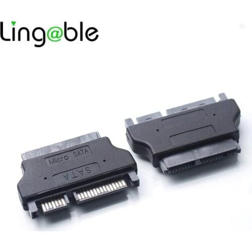 Lingable SATA Adapter SATA Male to Female Adapter SATA 7+15 22P Male to Micro SATA 7+9 16Pin Female Converter Adapter