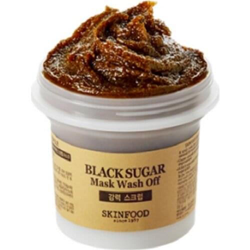 Original food FOOD Black Sugar Honey Mask 100g Wash Off Pack Korean Exfoliating Whitening Care