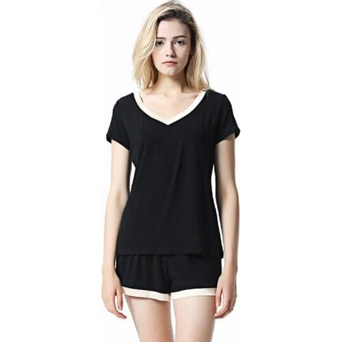 Shorts For Women Ladies Pajama Set Women Bedroom Sexy Pajamas Suit Ladies Summer V Neck Short Sleeve Shorts Loose Home Service