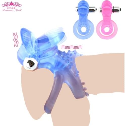 Silicone Bullet Vibrator for Women Dual Cockrings Delay Ejaculation lock Clit Vibrator Penis stimulator Adult Sex toy for Couple